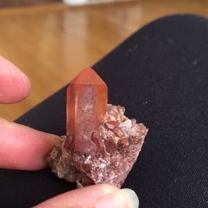 Natural orange quartz crystal